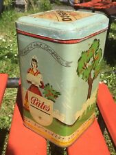 ANCIENNE BOITE PUBLICITAIRE TOLE LITHOGRAPHIÉE ELESCA PÂTES 1kg COLLECTION