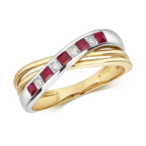 Bague crossover femme - bague, or