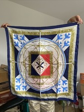 Ancien Foulard Carre Soie Avion Militaire  ? Hermès ?  Signe Coutin Dans Son Jus