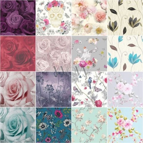 Papier peint fleur - peint,