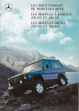 Catalogue Brochure Mercedes 230GE 280GE 250GD 300GD 01/1988 France