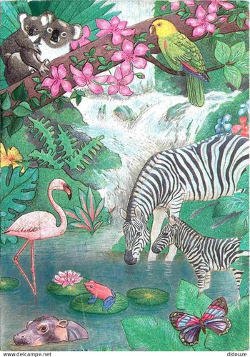 Carte postale animaux art - carte,