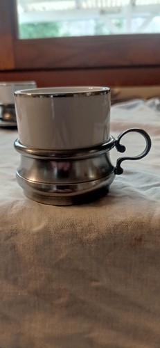 Tasses sucrier étain - &,
