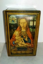 Grande boite en tôle religieuse "La Vierge à la pomme" Hans Memling