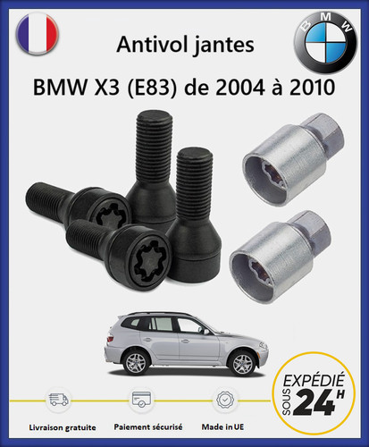 Ecrous antivol roues noir - antivol,