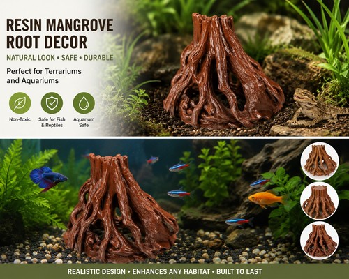 Resin mangrove root driftwood - resin,