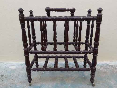 Ancien porte revues bois - revues,