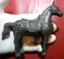 Vintage large bronze horse figure green patina to identify