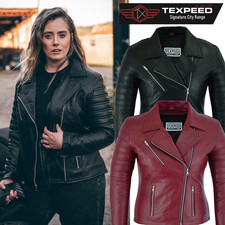 Femmes Veste Cuir Moto Style