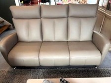 canapé fixe 3 P cuir pleine