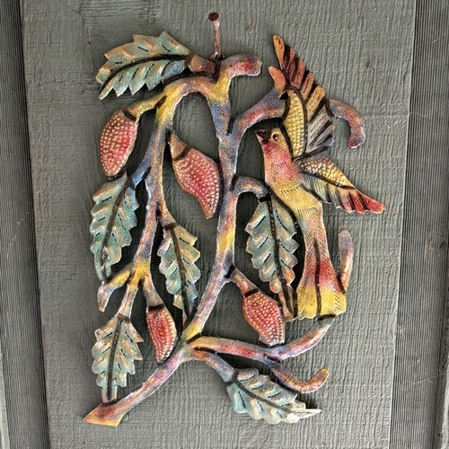 Vtg haitian steel drum art - haitian,