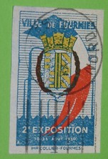 CINDERELLA VIGNETTE 1930 2e EXPOSITION VILLE DE FOURMIES NORD 59 ERINNOPHILIE