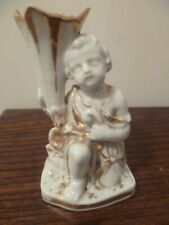 Ancien ange ,chérubin  en porcelaine ,vase