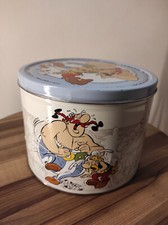 Grande boite métallique ronde Astérix et Obélix vintage 2001