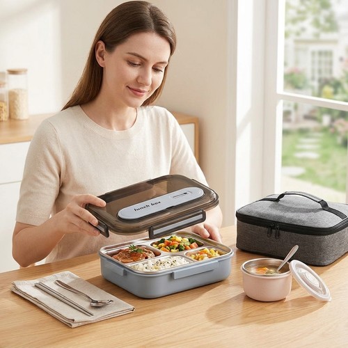 Lunch box bento inox