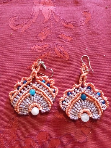 Boucles oreilles macramé - boucles, d'oreilles