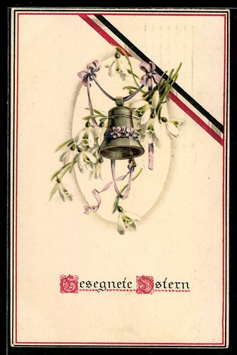 Vœux pâques avec cloche - vœux,