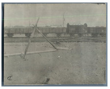 France, Pas-de-Calais, Usines. Aiguilles des voies des vides Vintage silver prin