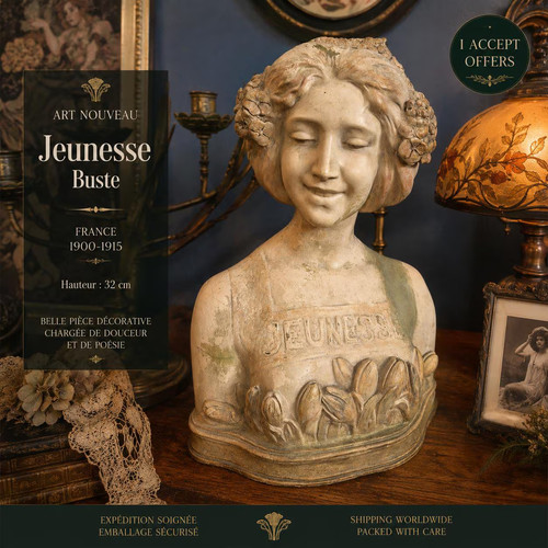 Buste art nouveau jeunesse - buste,