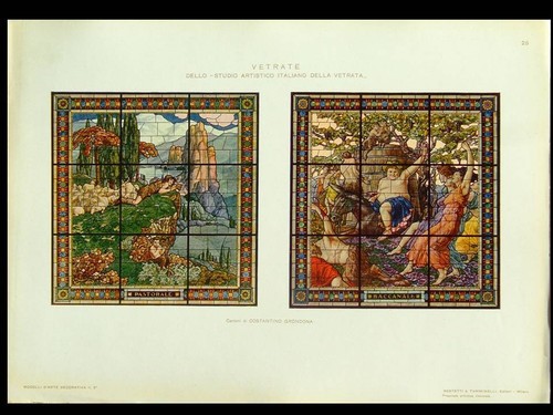 Vitrail bacchanale 1910 - vitrail,, -1910-