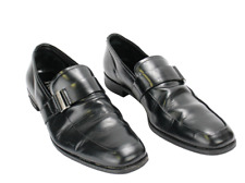 Prada Chaussures Homme Ue 41 Cuir Noir Hazel Mocassins Fabriqué En Italie
