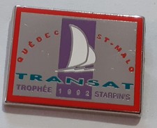 pins bateau voilier course transat québec st malo 1992