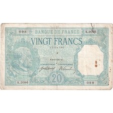 France, 20 Francs, Bayard, 1917-05-08, K.2086, TB+