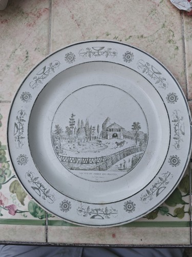 Assiette faïence creil - creil,