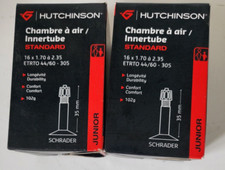 HUTCHINSON Lot de 2 chambres à air 16x1.70/2.35 Etrto 44/60 - 305 Schrader 35 mm