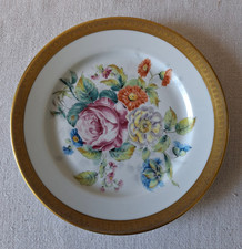 assiette de Limoges signée M.Jose bord doré