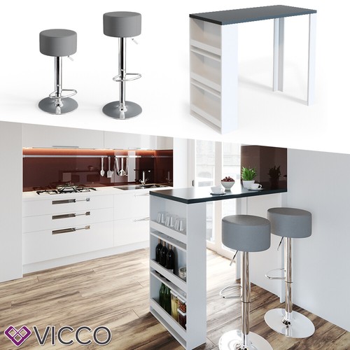 Vicco table bar avec - bar,