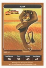 CARTE A JOUER DISNEY CARREFOUR DREAMWORKS MADAGASCAR ALEX 48 / 216         #CKDB