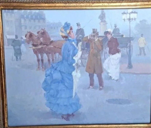 Tableau ancien huile portrait - tableau,