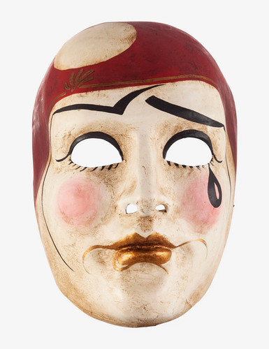 Pierrot rouge masque - rouge,