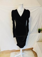 Robe Soirée Moulante En Velours Noir Femme Taille 36/38 , S/ M 🩷