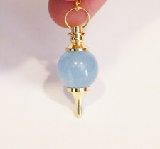 * PENDULE   AIGUE MARINE  1,6 cm 9 gr  RADIESTHESIE ESOTERISME