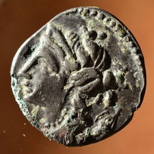 MARSEILLE BELLE DRACHME ARGENT FOURRÉ TÊTE GRECQUE GAUCHE MONNAIE GAULOISE