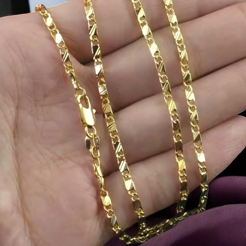 Collier chaîne plaqué 18 - collier,
