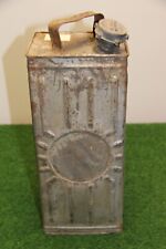 ANCIEN BIDON D'ESSENCE EN  FER   GAZO-MOTEUR VINTAGE  DE 1920 20 ÈME SIÈCLE N° 3