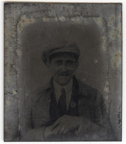 Portrait homme sur - ferrotype,