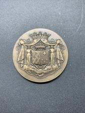Ancienne Medaille Mariage Du Comte De Moÿ Nadja Brunette D’ Usseaux 1908 Bronze 