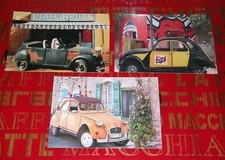 2CV Citroen  lot 3 cartes