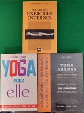 3 livres anciens Yoga asana, pour elle, exercices internes médecine chinoise