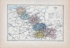 59 Nord carte atlas orig 1891