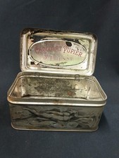 ANCIENNE  BOÎTE TOLE LITHO  PUBLICITAIRE CHOCOLAT PUPIER SAINT ÉTIENNE 1900 .