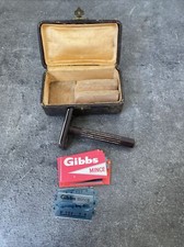Ancienne Boîte Rasoir Gilette Gibbs Rasoir Barbier Deco