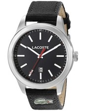 Montre Homme Lacoste Auckland 2010778 Noir - Bracelet Cuir et Nylon