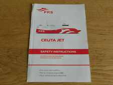 safety card instructions BATEAU boat FRS TANGER tarifa CEUTA JET MAROC ESPAGNE