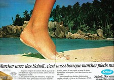 PUBLICITE ADVERTISING 036  1978  Scholl  sandales  ( 2p)