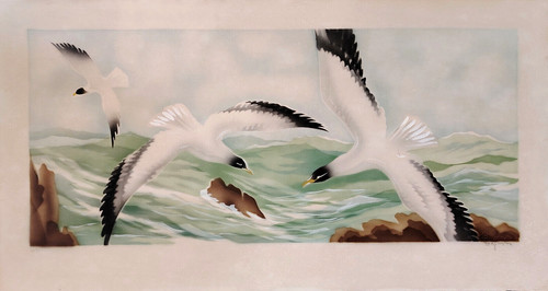 Lithographie gouachée - , (?)
